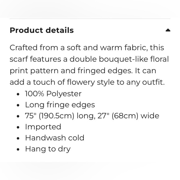 Floral Print Scarf - Picture 4 of 4